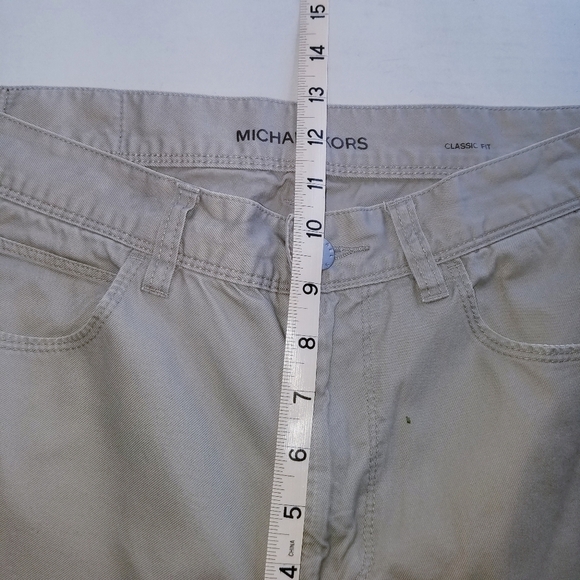 🌸 Michael Kors | Khaki Cotton Chino Pants 32 - Picture 11 of 13
